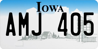 IA license plate AMJ405