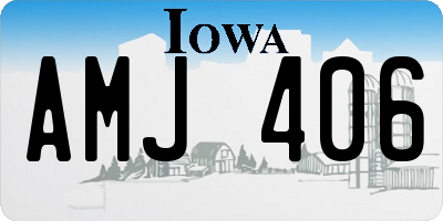 IA license plate AMJ406