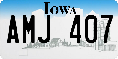 IA license plate AMJ407