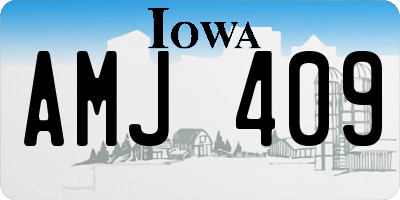 IA license plate AMJ409
