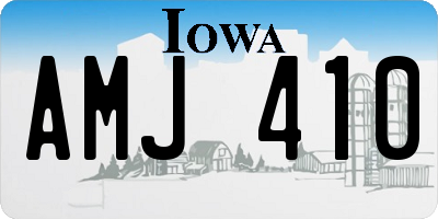 IA license plate AMJ410