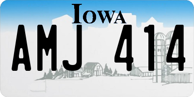 IA license plate AMJ414