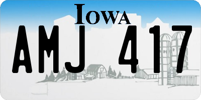 IA license plate AMJ417