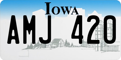 IA license plate AMJ420