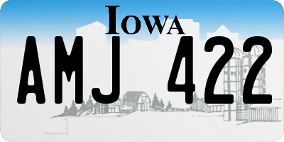 IA license plate AMJ422