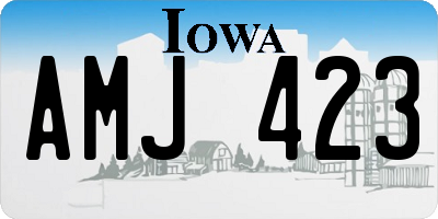 IA license plate AMJ423