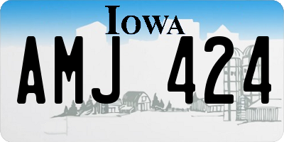 IA license plate AMJ424