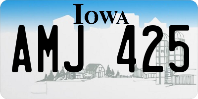 IA license plate AMJ425