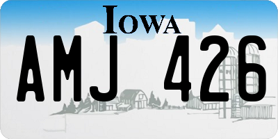 IA license plate AMJ426
