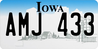 IA license plate AMJ433