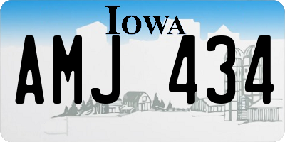 IA license plate AMJ434