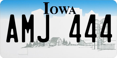 IA license plate AMJ444