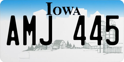IA license plate AMJ445