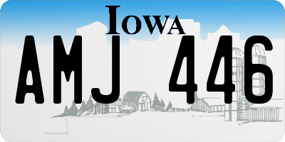 IA license plate AMJ446