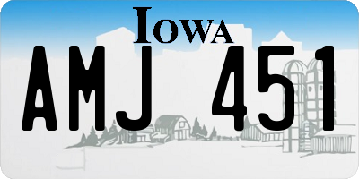 IA license plate AMJ451