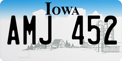 IA license plate AMJ452