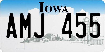 IA license plate AMJ455