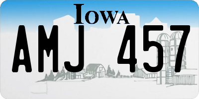 IA license plate AMJ457