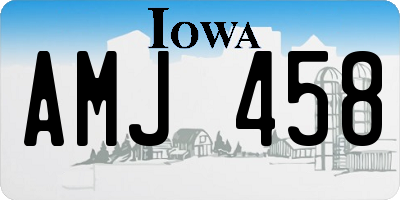 IA license plate AMJ458