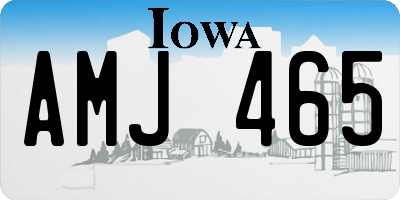 IA license plate AMJ465