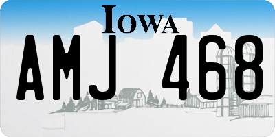 IA license plate AMJ468