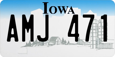 IA license plate AMJ471