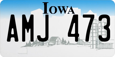 IA license plate AMJ473