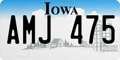 IA license plate AMJ475