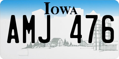 IA license plate AMJ476