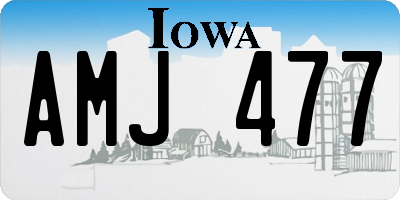 IA license plate AMJ477