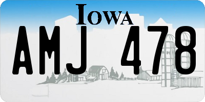 IA license plate AMJ478
