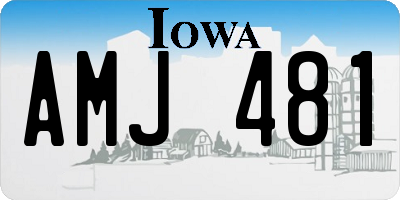 IA license plate AMJ481