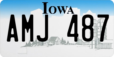 IA license plate AMJ487