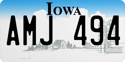 IA license plate AMJ494
