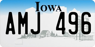 IA license plate AMJ496