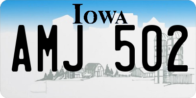 IA license plate AMJ502