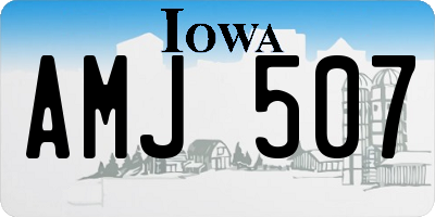 IA license plate AMJ507