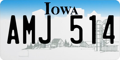 IA license plate AMJ514