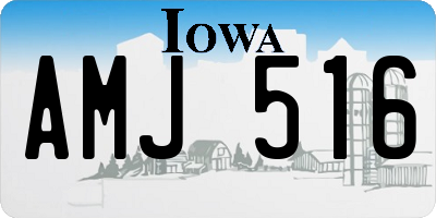 IA license plate AMJ516