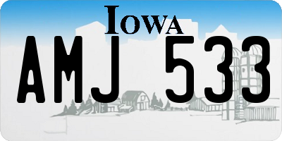 IA license plate AMJ533