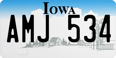 IA license plate AMJ534