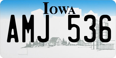 IA license plate AMJ536