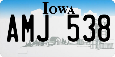 IA license plate AMJ538