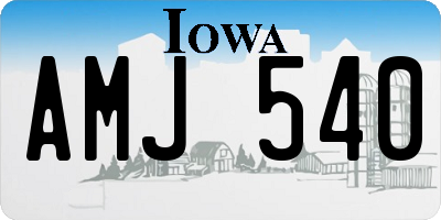 IA license plate AMJ540