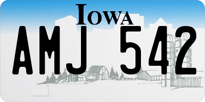IA license plate AMJ542