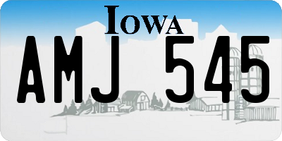 IA license plate AMJ545