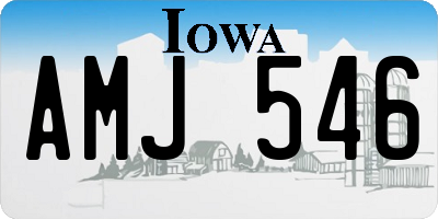 IA license plate AMJ546