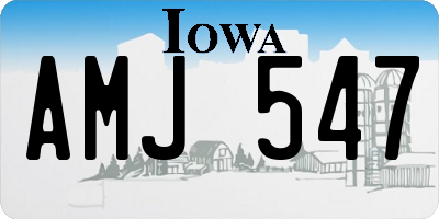 IA license plate AMJ547