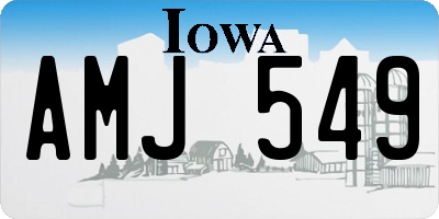 IA license plate AMJ549