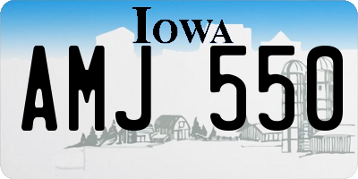 IA license plate AMJ550